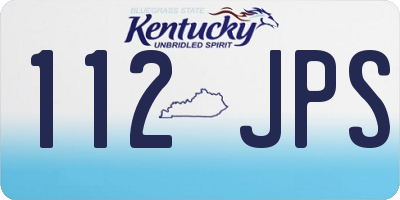 KY license plate 112JPS