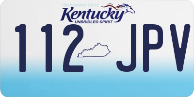 KY license plate 112JPV