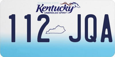 KY license plate 112JQA