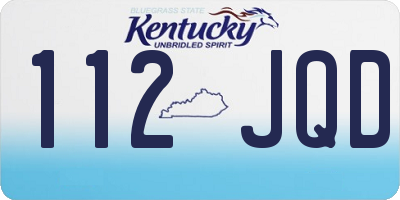 KY license plate 112JQD