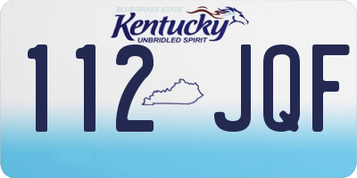 KY license plate 112JQF