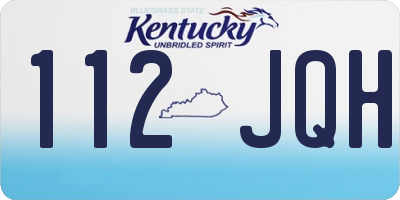KY license plate 112JQH