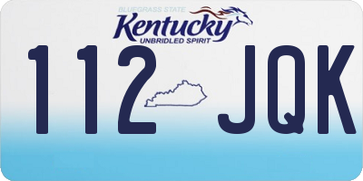 KY license plate 112JQK