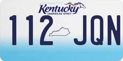 KY license plate 112JQN
