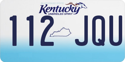 KY license plate 112JQU