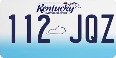 KY license plate 112JQZ