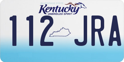 KY license plate 112JRA