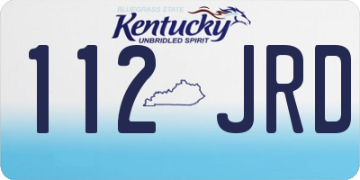 KY license plate 112JRD