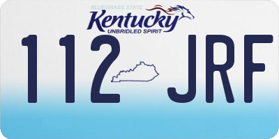 KY license plate 112JRF
