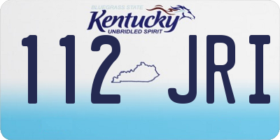 KY license plate 112JRI