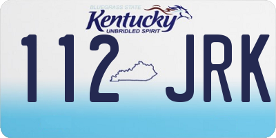 KY license plate 112JRK