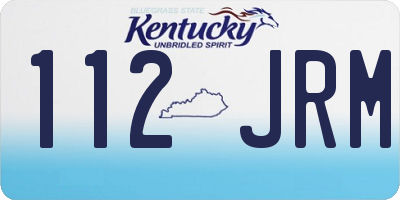 KY license plate 112JRM