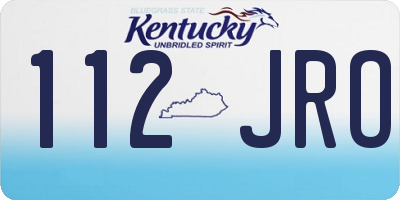 KY license plate 112JRO