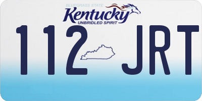 KY license plate 112JRT