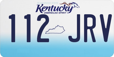 KY license plate 112JRV