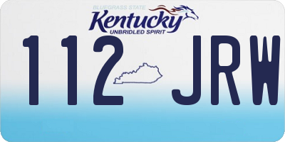 KY license plate 112JRW