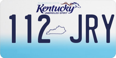 KY license plate 112JRY