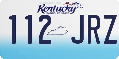 KY license plate 112JRZ