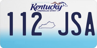 KY license plate 112JSA