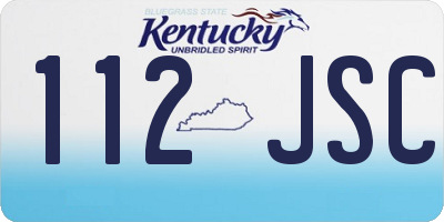 KY license plate 112JSC