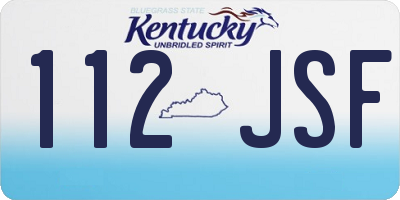 KY license plate 112JSF