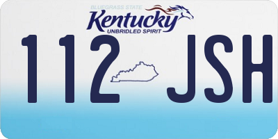 KY license plate 112JSH