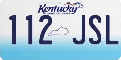 KY license plate 112JSL
