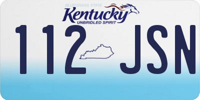 KY license plate 112JSN
