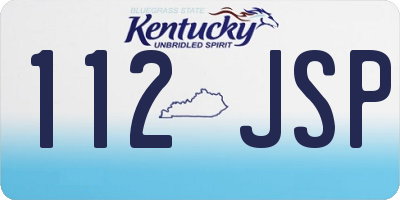 KY license plate 112JSP
