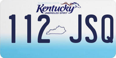 KY license plate 112JSQ