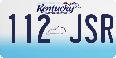 KY license plate 112JSR