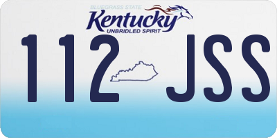 KY license plate 112JSS
