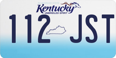 KY license plate 112JST