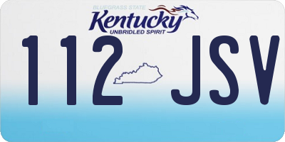 KY license plate 112JSV