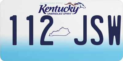 KY license plate 112JSW