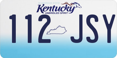 KY license plate 112JSY