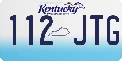 KY license plate 112JTG