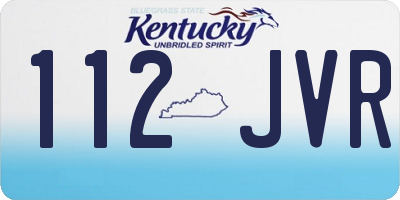 KY license plate 112JVR