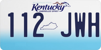 KY license plate 112JWH