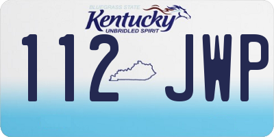 KY license plate 112JWP