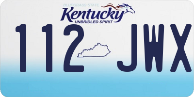 KY license plate 112JWX