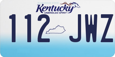 KY license plate 112JWZ