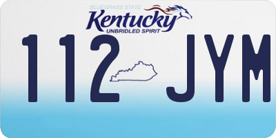 KY license plate 112JYM