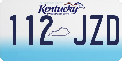 KY license plate 112JZD