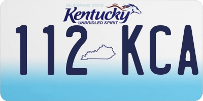 KY license plate 112KCA