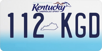 KY license plate 112KGD