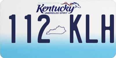 KY license plate 112KLH