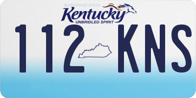 KY license plate 112KNS