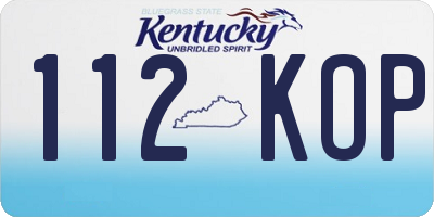 KY license plate 112KOP