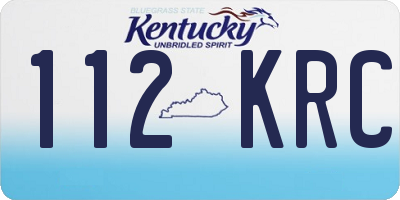 KY license plate 112KRC